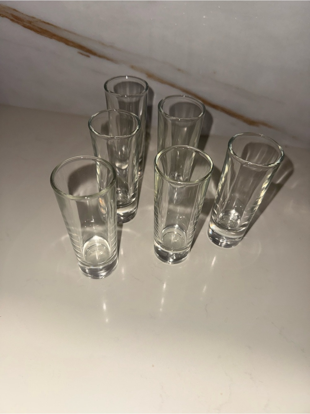 Clean Clear Glass Shot Glasses - Set of 6